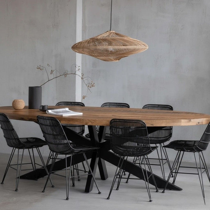 Mangohouten Eettafel Tulsa Ovaal 240×110 cm Mahom