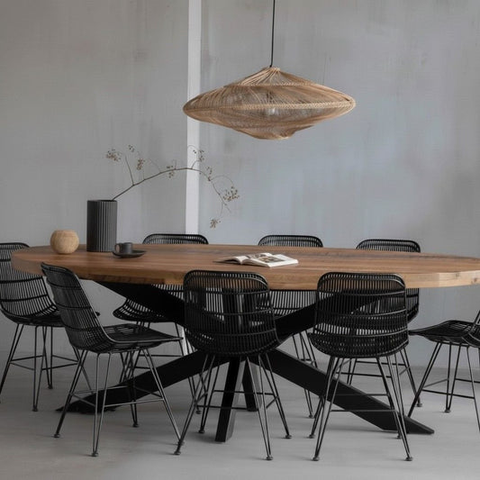 Mangohouten Eettafel Tulsa Ovaal 300x130 cm Mahom