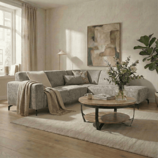 Hoekbank Sevilla 4-zits Rechts Donkergrijs Mahom