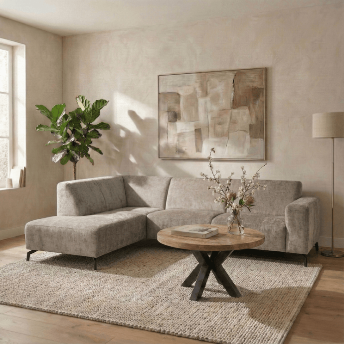 Hoekbank Sevilla 4-zits Links Donkergrijs Mahom