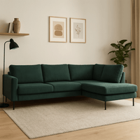 Hoekbank Malaga 4-zits Rechts Groen Mahom