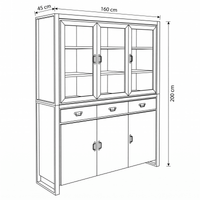 Mangohouten Buffetkast Britt 160 cm Mahom