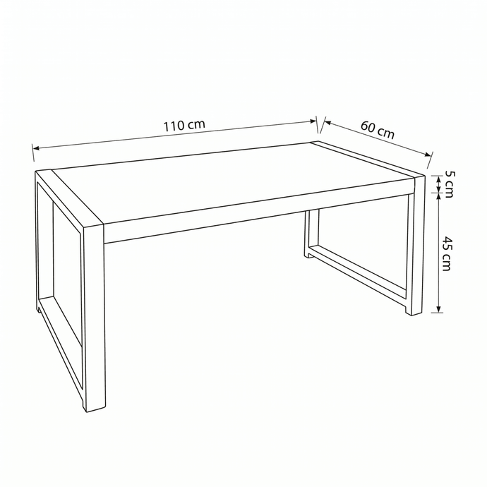 Mangohouten Salontafel Britt 110 cm Mahom