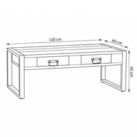 Mangohouten Salontafel Britt 120 cm met 2 lades Mahom