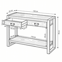 Mangohouten Sidetable Britt 2 lades Mahom