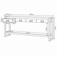 Mangohouten Sidetable Britt 4 lades Mahom