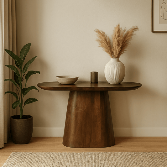 Mangohouten Sidetable Nova Capsule Donkerbruin 130 cm Mahom
