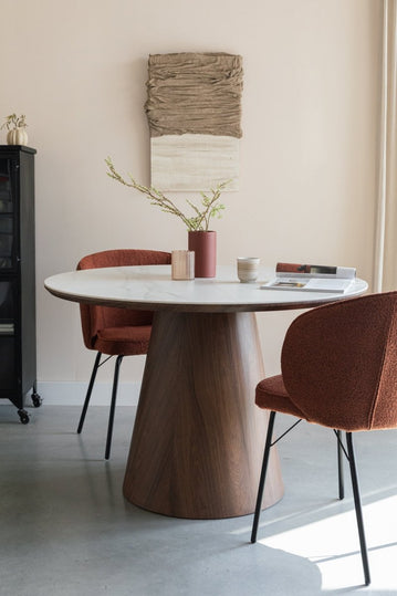 Eettafel Alma Rond Walnoot Jacob Jenzens