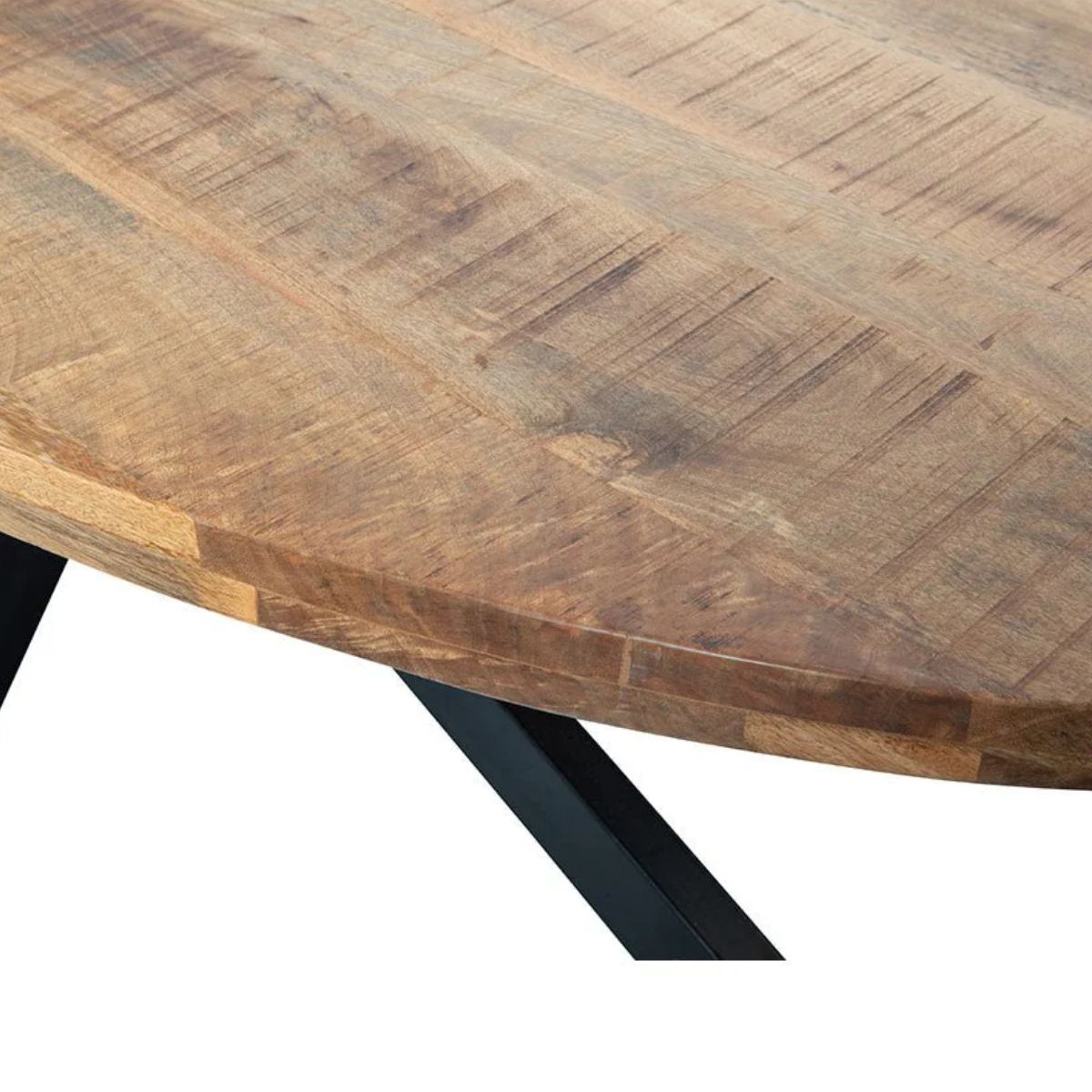 Mangohouten ovale eettafel