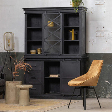 Mangohouten Buffetkast Denver 140 cm X Black