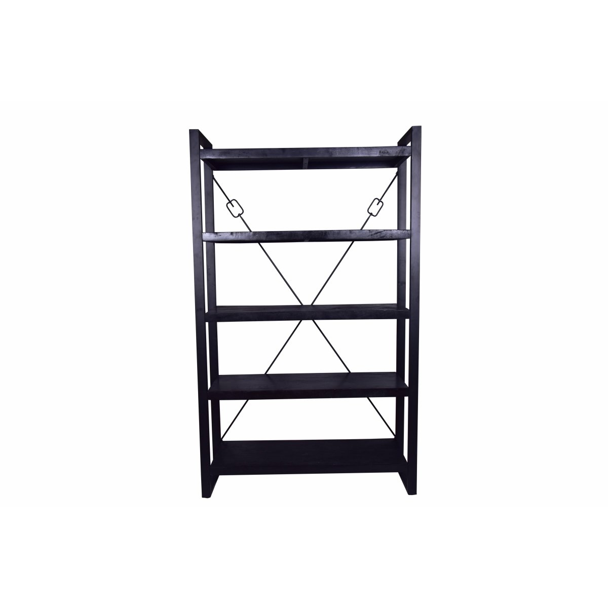 Mangohouten Boekenkast Minneapolis Black 120 cm Mahom