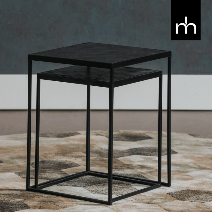 Mangohouten Salontafels Dayton set van 2