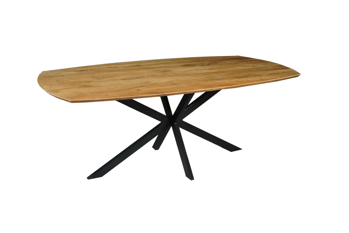 Mangohouten Eettafel Vicenza Deens Ovaal 220x110 cm Mahom