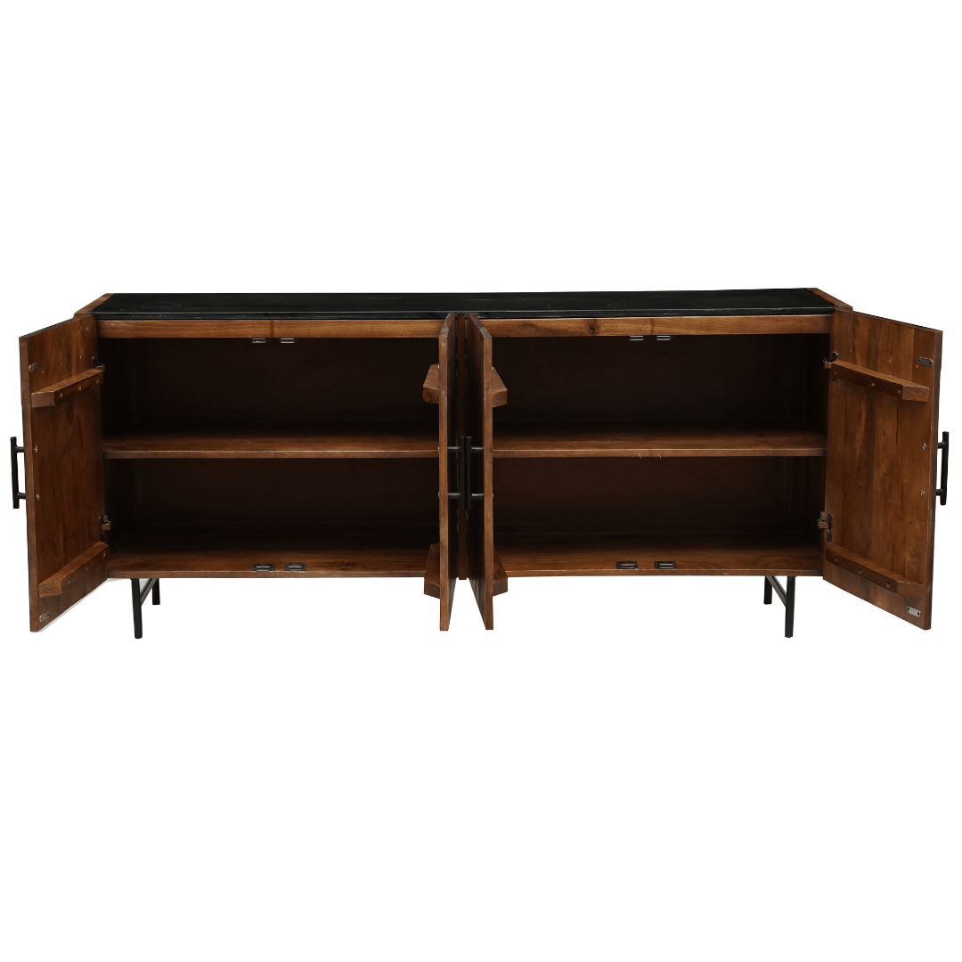 Mangohouten Dressoir Tucson 175 cm Walnoot