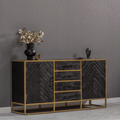 Mangohouten Dressoir Napels Goud