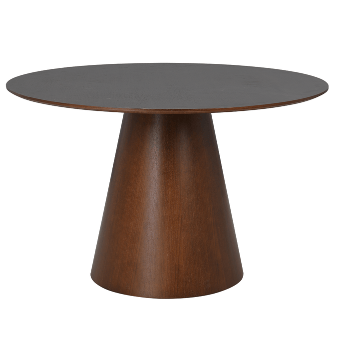 Eettafel rond Donker Walnoot Mahom 