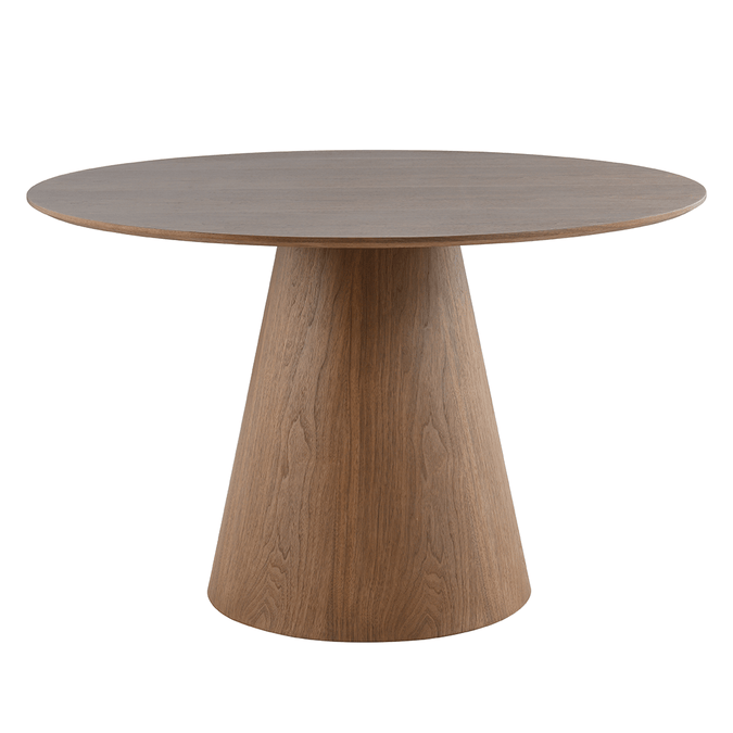 Eettafel  rond 120 cm Walnoot Mahom  vooraanzicht