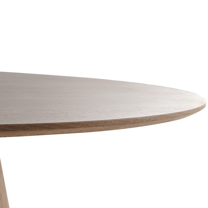 Eettafel  rond 120 cm Walnoot Mahom  Close up blad
