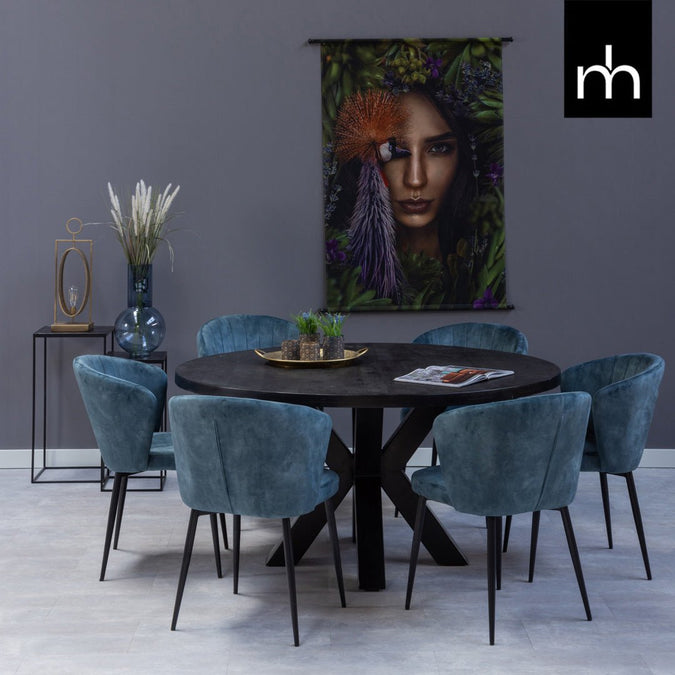 Eetkamerstoel Toulon Donkerblauw