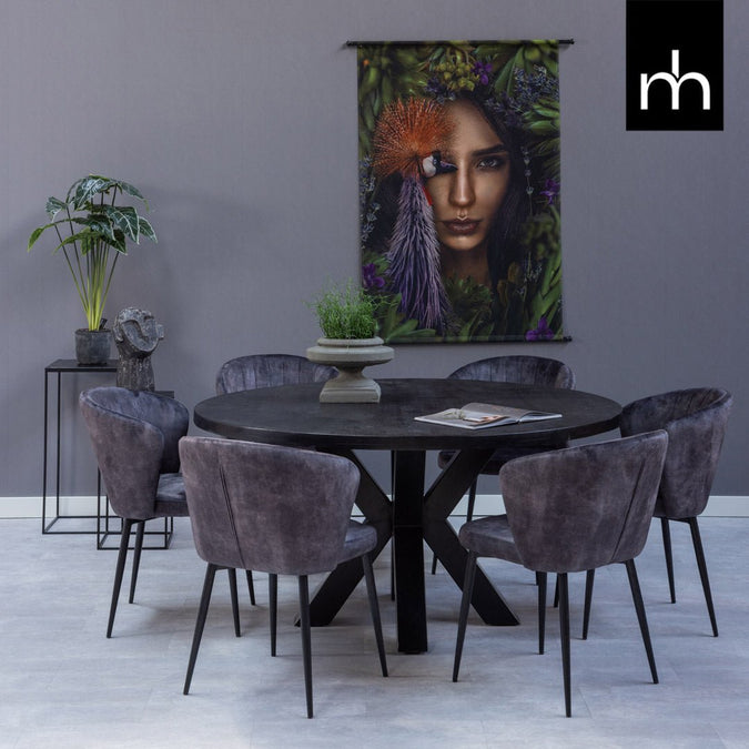 Eetkamerstoel Toulon Donkergrijs