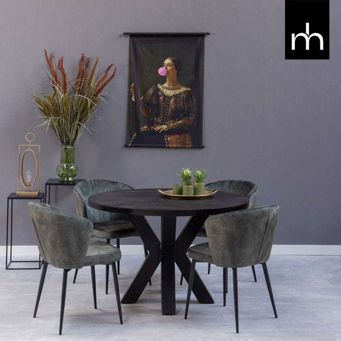 Eetkamerstoel Toulon Donkergroen