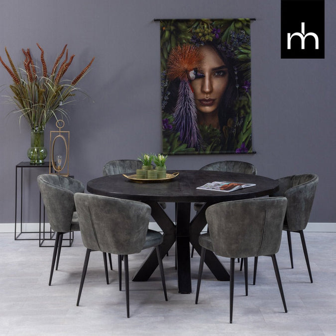 Eetkamerstoel Toulon Donkergroen