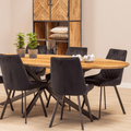 Mangohouten Eettafel Ovaal 