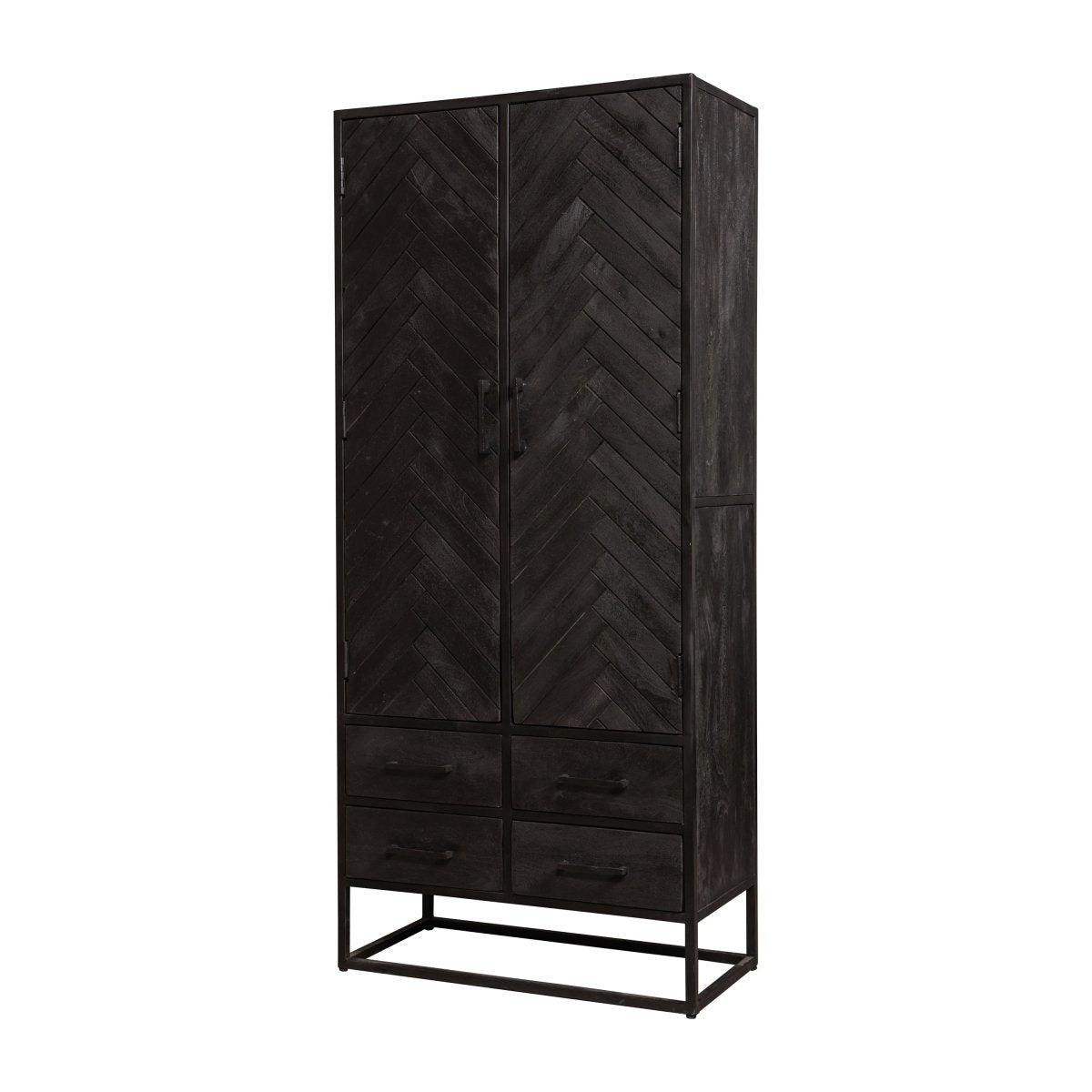 Mangohouten Kast Toronto Black 80 cm Mahom