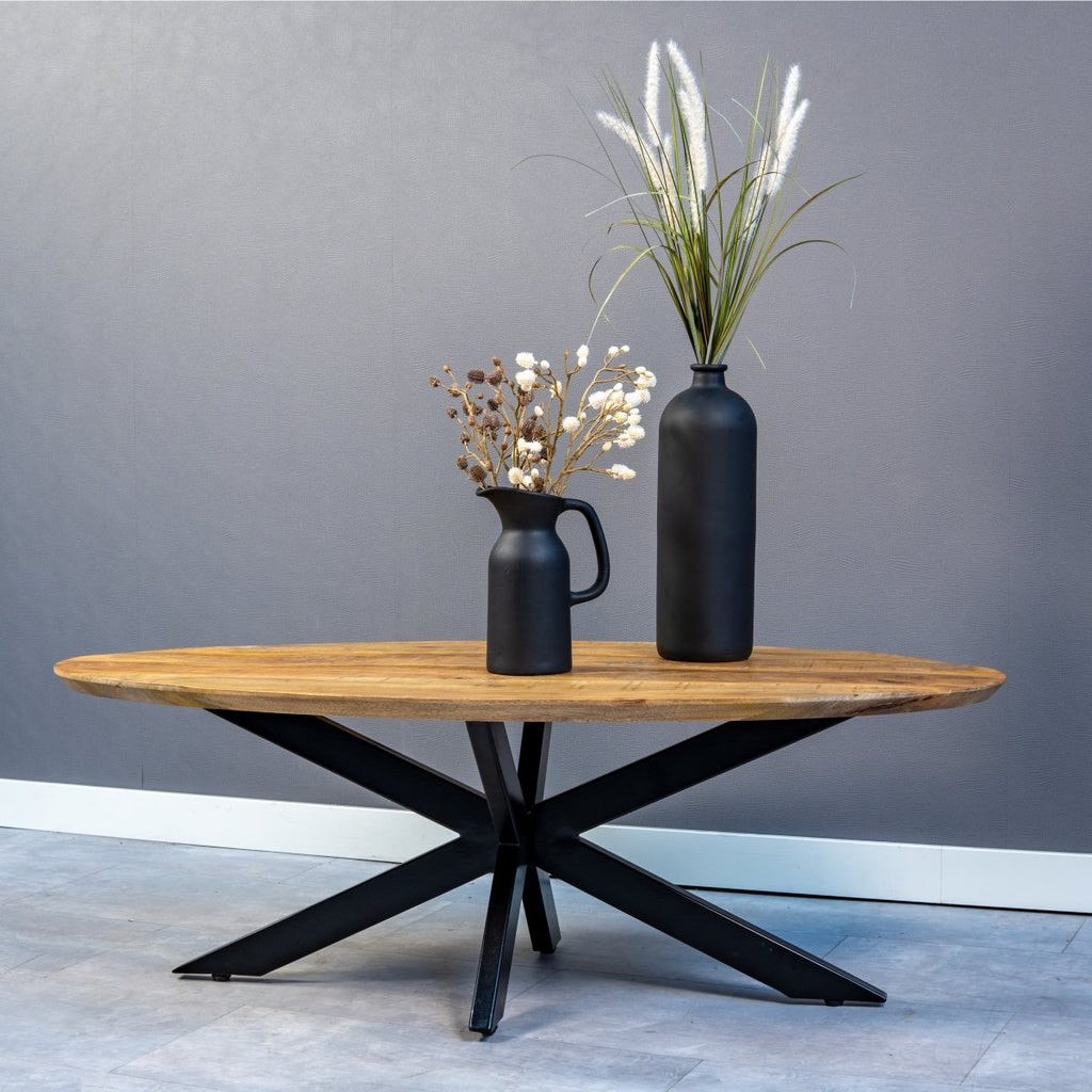 Vicco Table Basse Calgary, Noir Haute Brillance, 79.5x46.5cm avec Surface en Verre, pour Servir de Surface de Rangement ou de Travail dans Le Salon