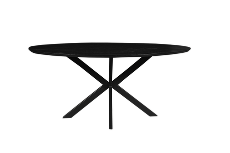 Mangohouten Eettafel Bologna Ovaal Black 260x120 cm Mahom