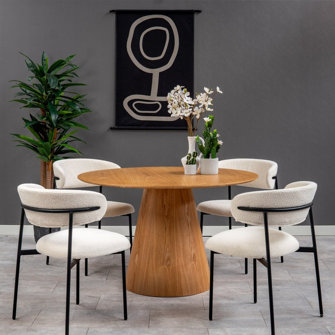 Eettafel Adelaide rond 120 cm Mahom