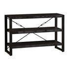 Mangohouten Boekenkast Minneapolis 120 cm Black