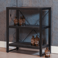 Mangohouten Boekenkast 90 cm Black