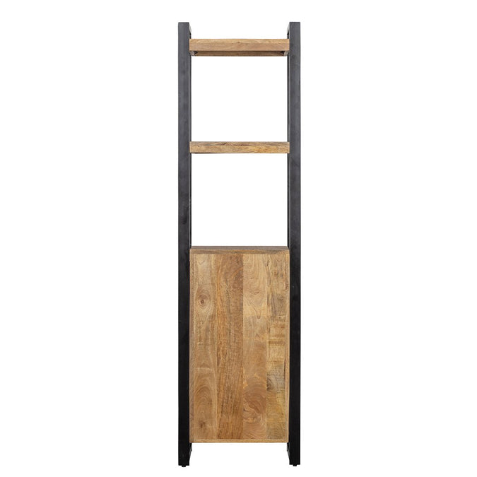 Mangohouten Boekenkast Plano met een kastdeur Mahom