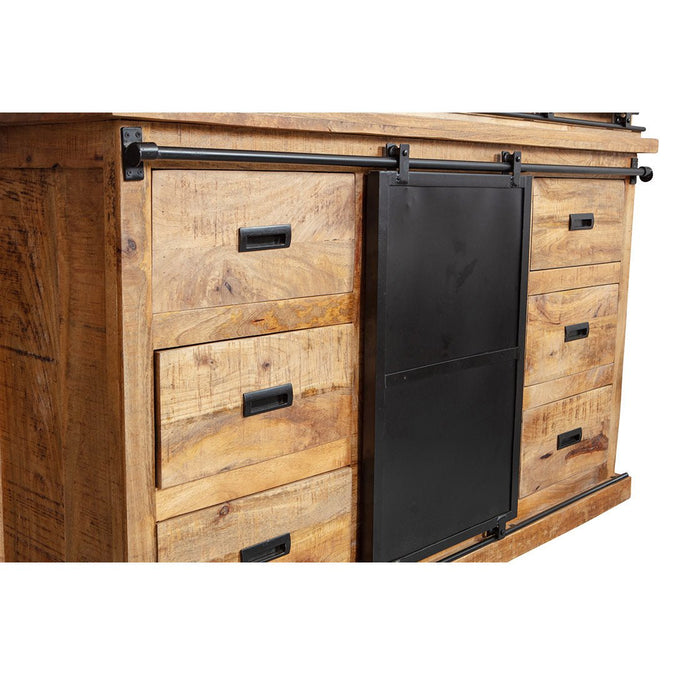 Mangohouten Buffetkast Denver 160x220 cm X Enkele Deur Mahom