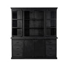 Mangohouten Buffetkast Denver Black 200×220 cm Recht Mahom