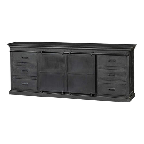 Mangohouten Dressoir Newark Black 220 cm Mahom