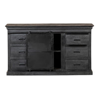 Mangohouten Dressoir Newark Black 160 cm Mahom