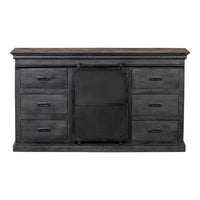 Mangohouten Dressoir Newark Black 160 cm Mahom