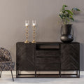 Mangohouten Dressoir 145 cm Black