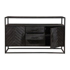 Mangohouten Dressoir Toronto Black 145x90 cm Mahom