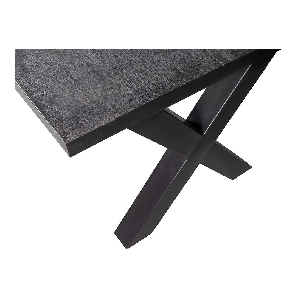 Mangohouten Eettafel Columbus Black Rechthoek 180x100 cm Mahom