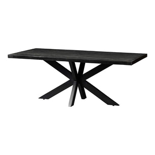 Mangohouten Eettafel Memphis Black Rechthoek 300x100 cm Mahom