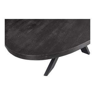 Mangohouten Eettafel Tulsa Black Ovaal 210×100 cm Mahom