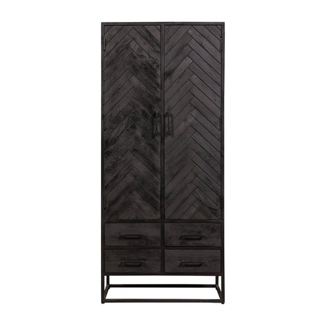 Mangohouten Kast Toronto Black 80 cm Mahom