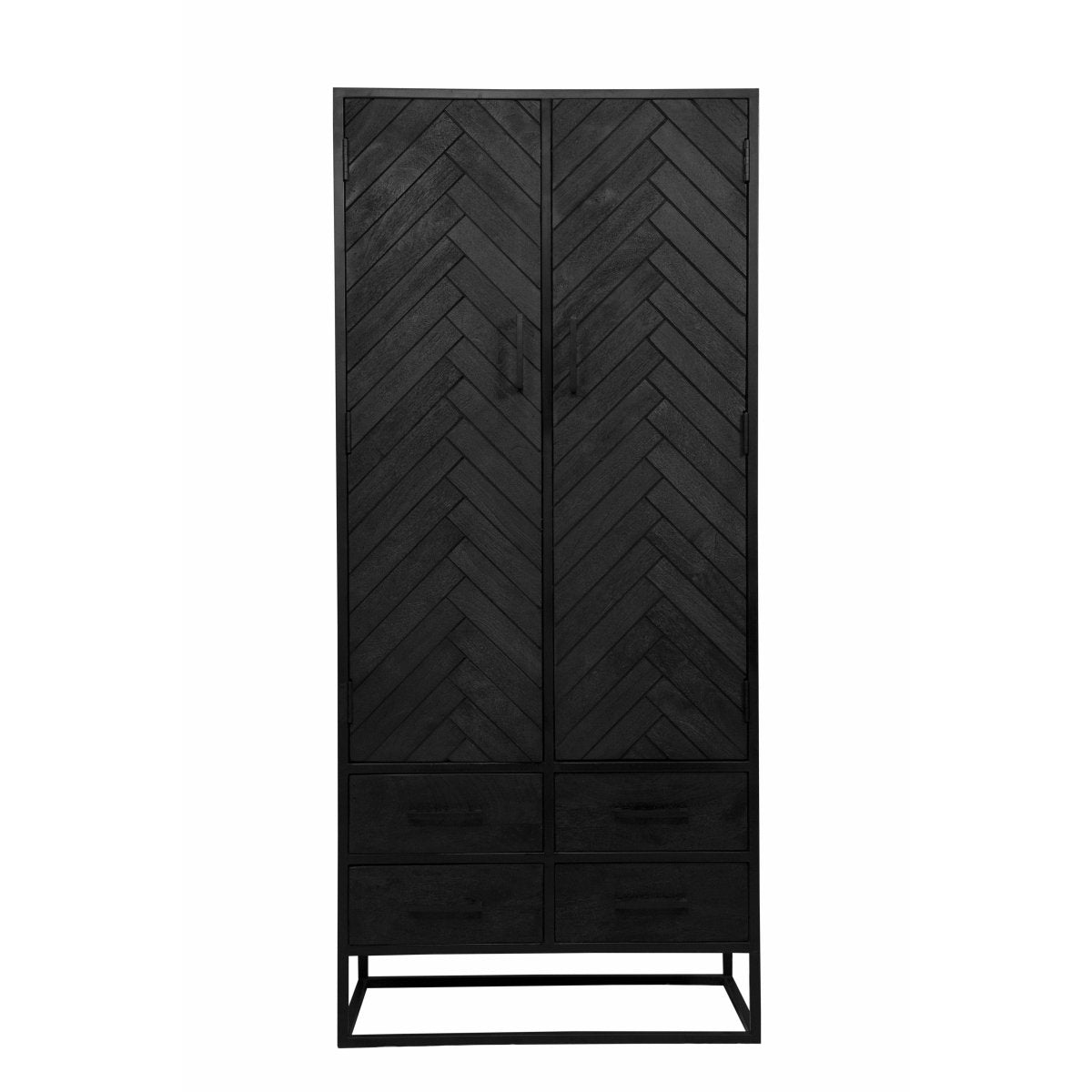 Mangohouten Kast Toronto Black 80 cm Mahom