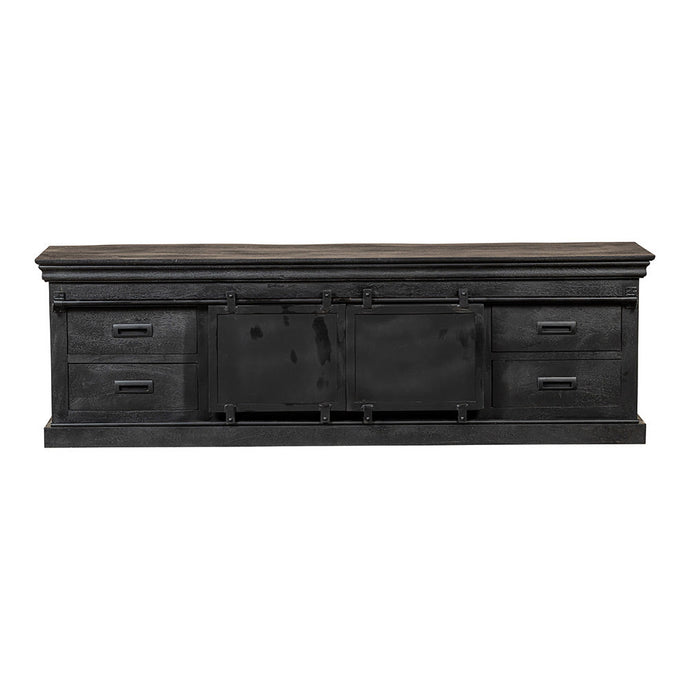 Mangohouten TV Meubel Portland Black 160 cm Mahom