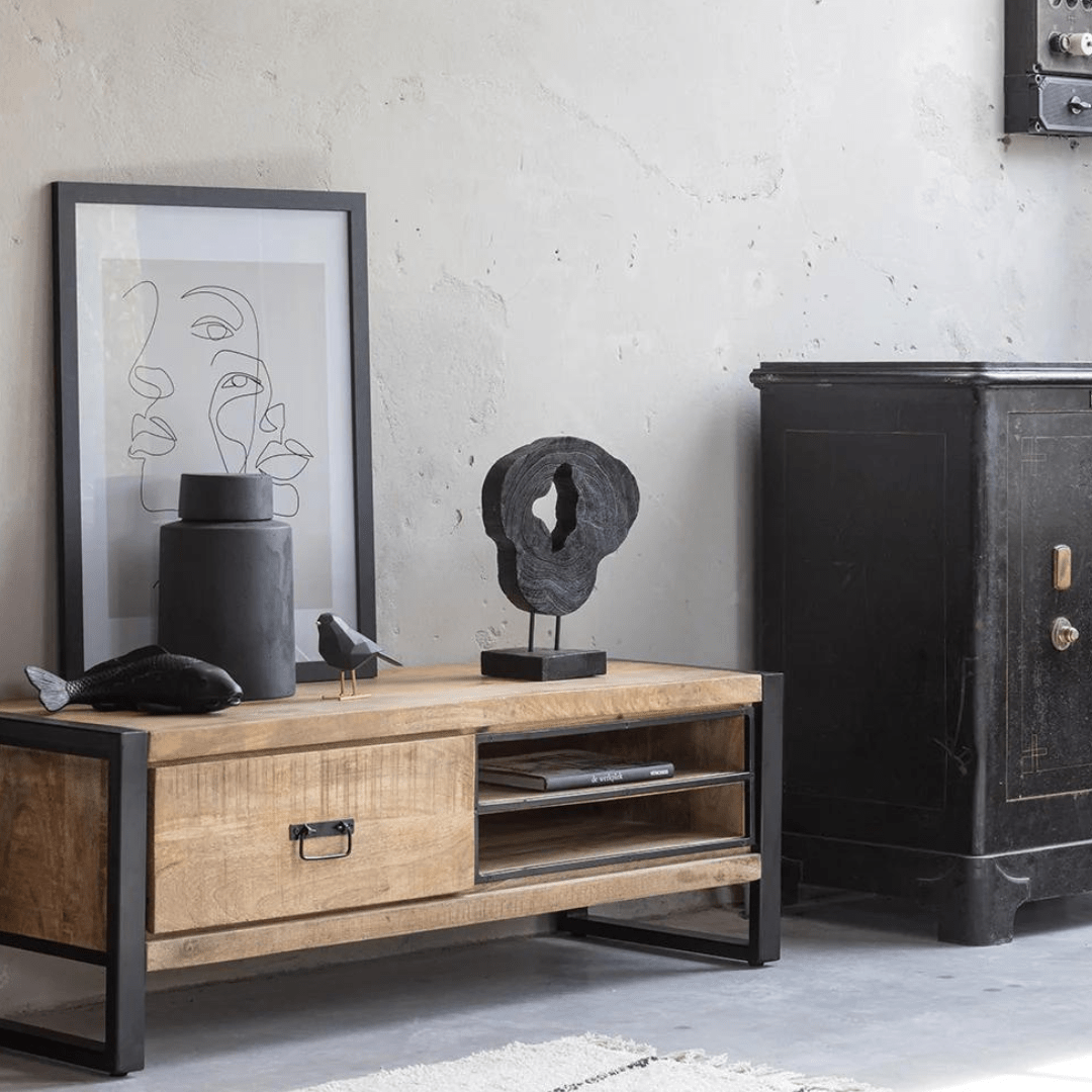 Mangohouten TV Meubel Stockton cm