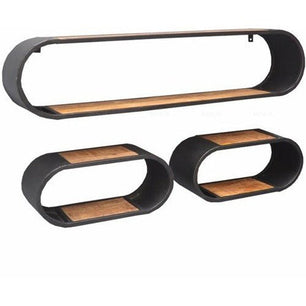 Mangohouten Wandrek Akron set van 3