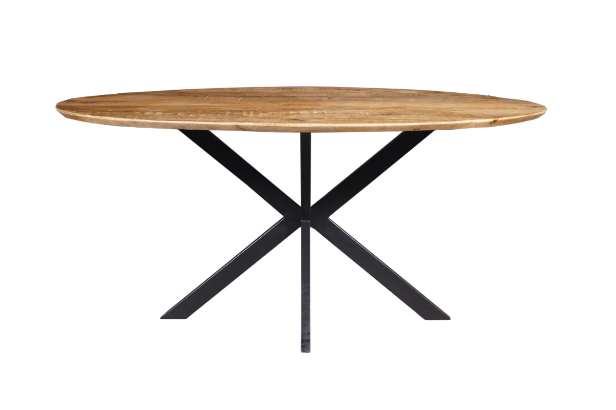 Mangohouten Eettafel Bologna Ovaal 240x110 cm Mahom